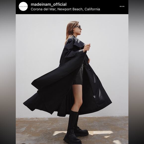 MADEINAM designer overcoat black - Picture 1 of 10